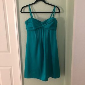 BCBG silky turquoise party dress size 6